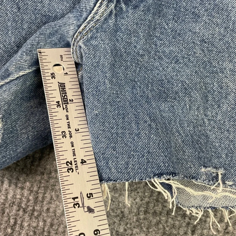 Wrangler Denim Shorts Women 33 Blue Cut Off High Rise Raw Hem 96501DS Vintage